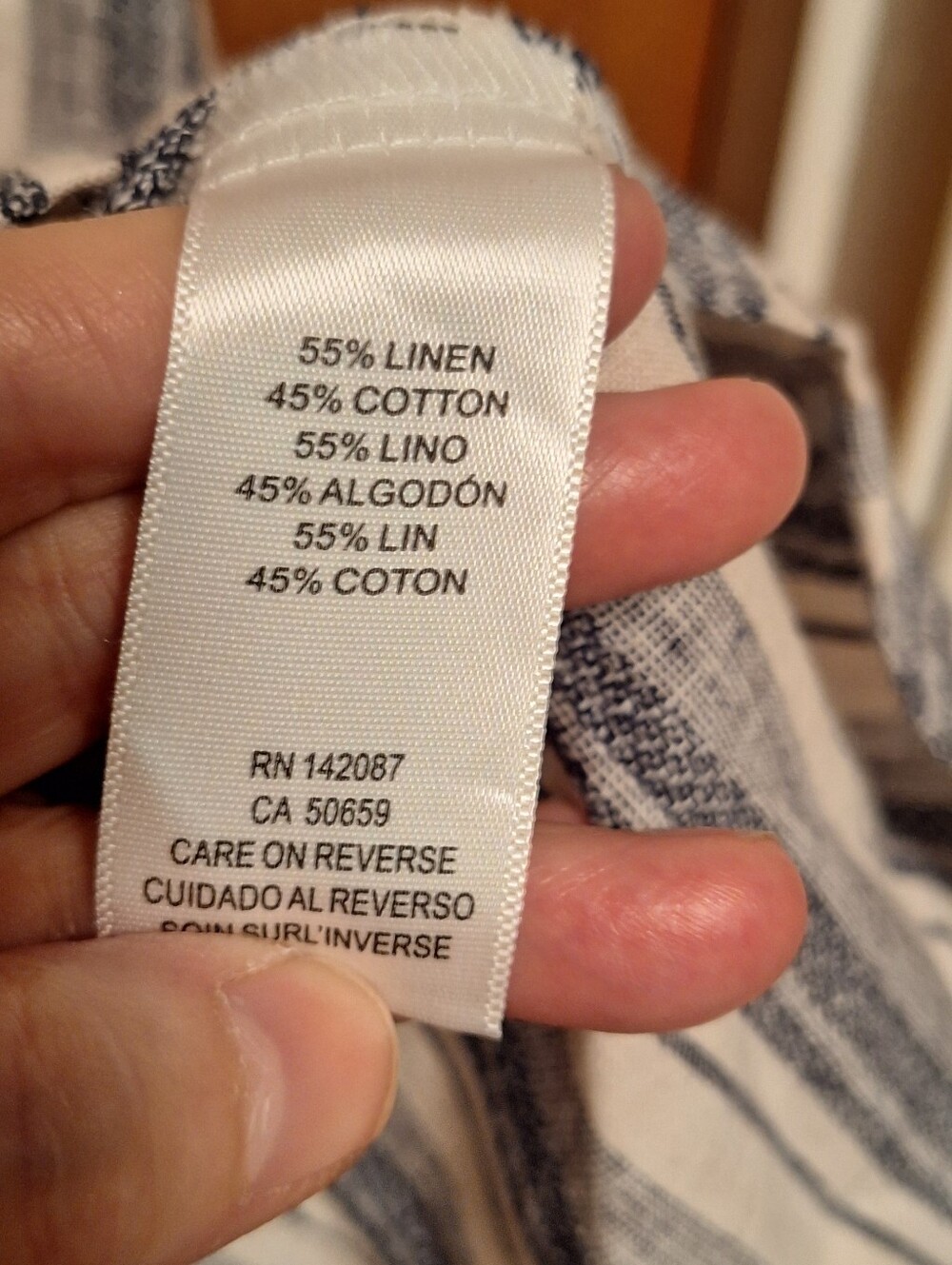 Simply Noelle Linen Blend Sleeveless Button Back Striped Tunic Top XXL NWT - Picture 3 of 5